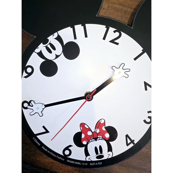 Vandor Disney Mickey & Minnie Mouse Shaped Deco Wall Clock - Picture 4 of 4
